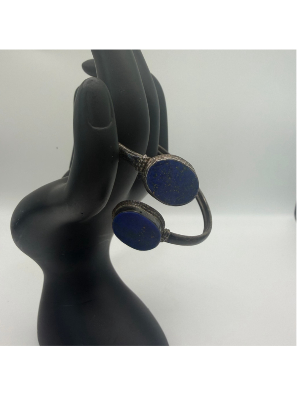 Women's Unbranded Lapis Lazuli Cuff Bracelet One Size Blue Sterling Silver